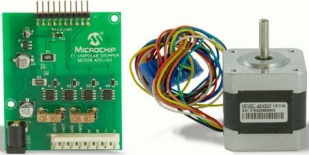 DM164130-8, F1 LV Evaluation Platform Motor Control Unipolar Add-Ons based on PIC16LF MCUs