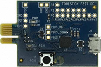 TOOLSTICK327DC, ToolStick-F327DC Evaluation Platform based on C8051F327 8051 MCU Daughter Cards