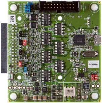 DC9006A, Eternal Interface Card Demo Board provides a USB Connection for Power/Software Access to the Mote API UART Port