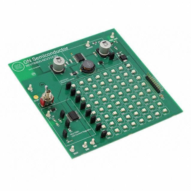 NCV7680PWR2GEVB, Evaluation Board using NCV7680 octal LED driver for Combo Lamp