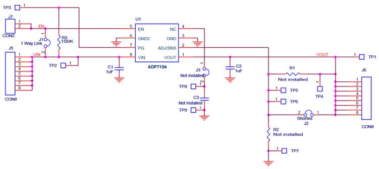 ADP7104RDZ-REDYKIT, ADP7104RD-EVALZ SOIC RedyKits for the ADP7104 1.8V Low Dropout (LDO) Linear Regulator