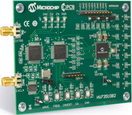 ADM00658, DB2 Demo Board for the HV7351 Ultrasound Tx Beam former