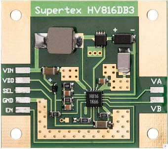 HV816DB3, High Brightness 16.5 in2 EL Lamp Driver Demo Board