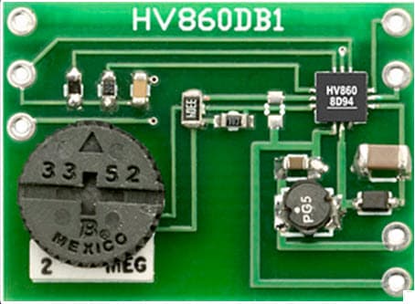 HV860DB1, Low Noise, Dimmable EL Lamp Driver Demo Board