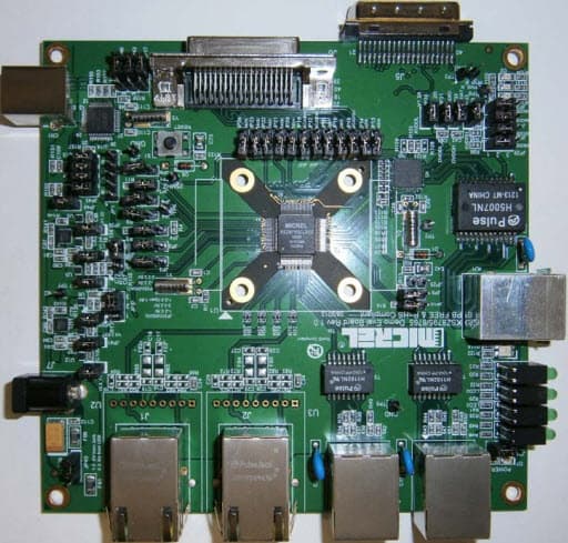 KSZ8795CLXD-EVAL, Evaluation Board for KSZ8765 Integrated 5-port Managed Switch with 4 10/100 Copper Ports and Port 5 GMII/RGMII/MII/RMII Up-link Interface