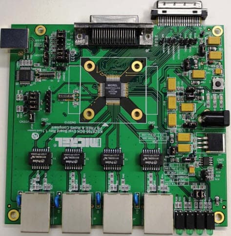 KSZ8795CLX-EVAL, Evaluation Board for KSZ8795CLX Integrated 5-port Managed Switch with 4 10/100 Copper Ports and Port 5 GMII/RGMII/MII/RMII Up-link Interface