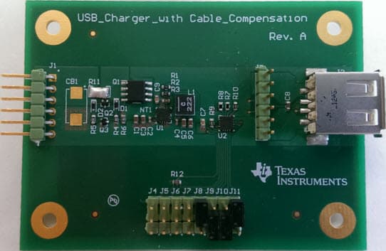 PMP9765, Automotive USB Charging Port Supply Reference Design with Charging Controller and Cable Compensation