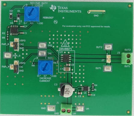 DRV8871EVM, Evaluation Module for DRV8871 H-Bridge PWM Motor Driver