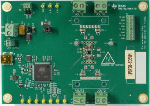 LP8758-E0EVM, Evaluation Module for LP8758-E0 Four Output Step-Down DC-DC Regulator