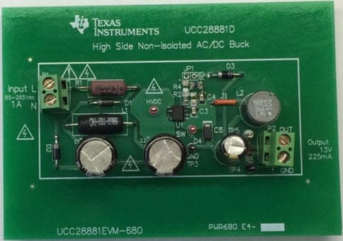 UCC28881EVM-680, Evaluation Module for UCC28881 Offline High-Side Buck Converter