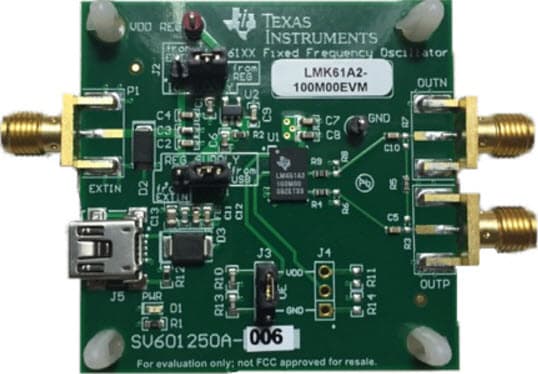 LMK61A2-100M00EVM, Evaluation Module for LMK61A2-100M00SIA Ultra-Low-Jitter Fixed Frequency Oscillator