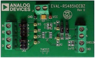 EVAL-RS485HDEBZ, Evaluation Board for ADM3485 Half-Duplex RS-485 Transceiver in 8-lead SOIC Package