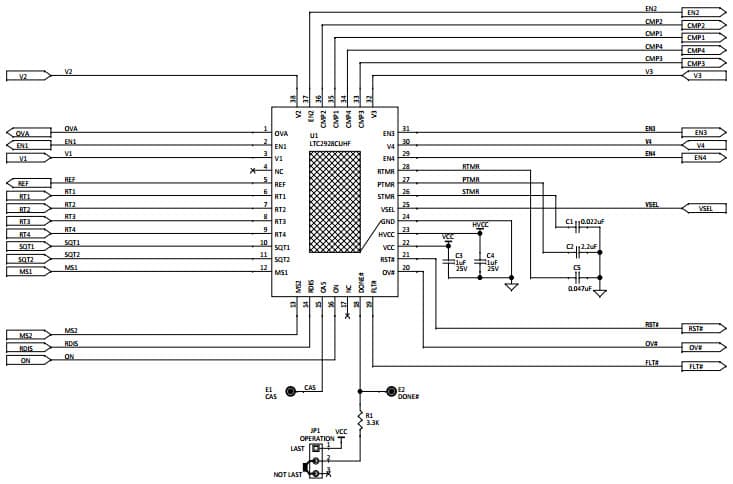 DC1029B, Demo Board for LTC2928 multi-channel Power Supply Sequencer and Supervisor