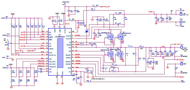 DC1778B-A, Demo Board for LTC3883EUH Single-Phase, Step-Down DC/DC Controller with Digital Power Management