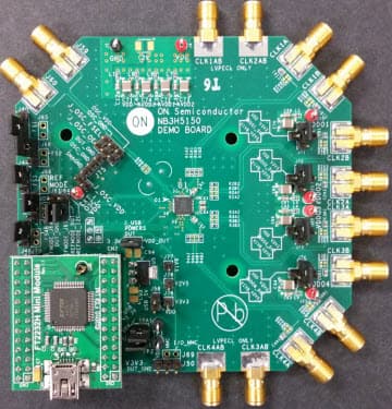 NB3H5150MNGEVB, Evaluation Board for NB3H5150 2.5V/3.3V Low Noise Multi-Rate Clock Generator