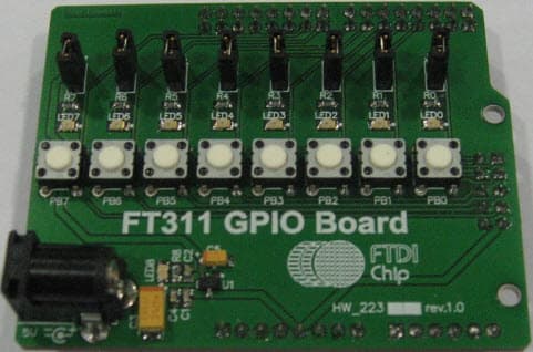 UMFT311GP, FT311 GPIO Board is a shield board to be used with FT311D Development Module