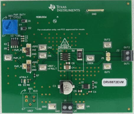 DRV8872EVM, Evaluation Module for DRV8872 H-Bridge PWM Motor Driver