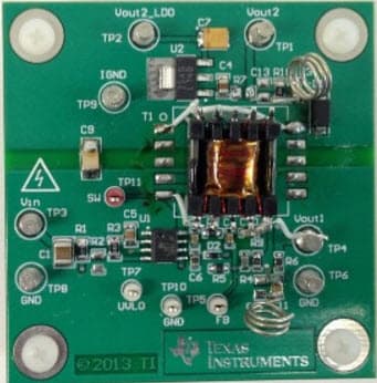 PMP7942.1, Fly-Buck Power Supply Using LM5017, Primary 5V@0.25A Output, Secondary 15V@0.1A Output