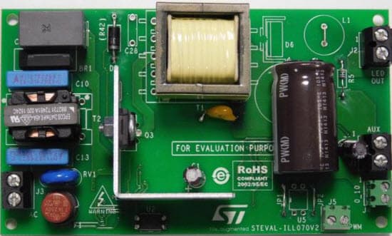 STEVAL-ILL070V2, Evaluation Board Using HVLED001 35W single string LED Driver