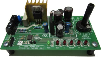 STEVAL-IHM029V2, Universal Motor Control Evaluation Board based on the STM8S103F2 MCU and T1235T TRIAC