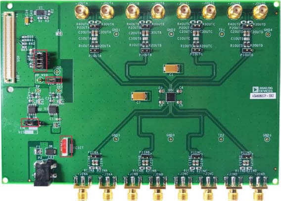 ADA8282CP-EBZ, Evaluation Board for Evaluating the ADA8282 Radar Receive Path AFE