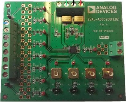 EVAL-ADG5208FEBZ, Evaluation Board for the ADG5208F Overvoltage Protected 8:1 Multiplexer