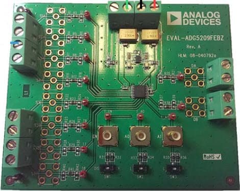 EVAL-ADG5209FEBZ, Evaluating the ADG5209F Overvoltage Protected Dual 4:1 Multiplexer