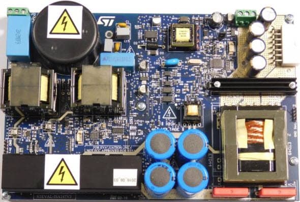 STEVAL-ISA147V3, Evaluation Board for 500-W fully digital AC-DC power supply (D-SMPS) based on STM32F334C8 MCU