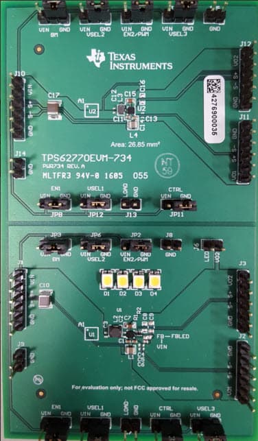 TPS62770EVM-734, Evaluation Module Using TPS62770 Multi-Rail DC/DC Converter