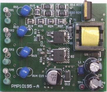 PMP10195, Three-Phase AC and DC Input to 24V at 125mA Quick-Startup Isolated Flyback Reference Design