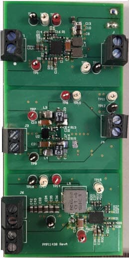 PMP11438.3, Three Different Buck Converter Circuits to Convert 12V to 1.2V at >6A Load Current Reference Design