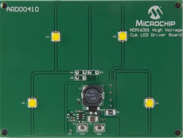 ARD00410, Demo Board for MCP16301 High-Voltage Single-Inductor Cuk LED Driver