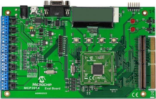 ADM00523, Evaluation Board Using MCP3914 ADC for 16-Bit MCUs