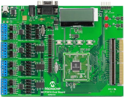 ADM00425, Evaluation Board Using MCP3910 ADC for 16-Bit MCU