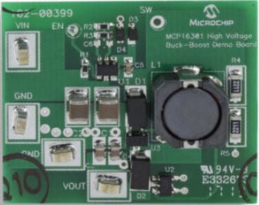 ADM00399, Demo Board for MCP16301 High Voltage Buck-Boost