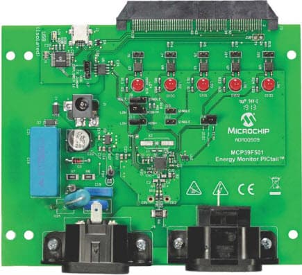 ADM00509, PICtail Evaluation Board for MCP39F501 Power Monitor