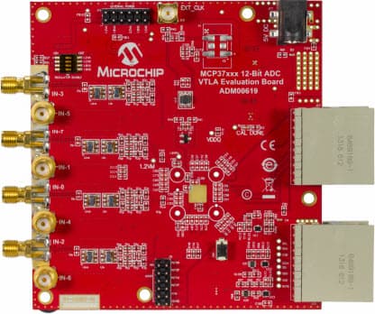 ADM00619, Evaluation Board for MCP37X1X-200 12-bit, 200-Msps ADC VTLA