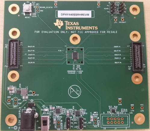 DPHY440SSRHREVM, Evaluation Module for DPHY440SSRHR DPHY Retimer with SAMTEC Connectors