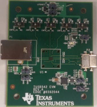 TUSB542EVM, Evaluation Module for TUSB542 USB Type-C 5Gbps Redriver 2:1 MUX