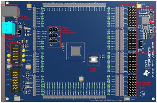 UCD90240EVM-704, 24-Rail Sequencer Development Board Using UCD90240