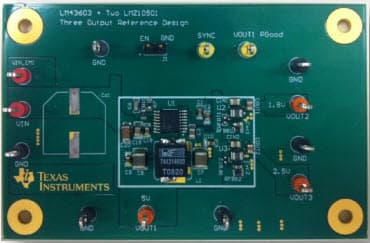 PMP9483, Triple Output Reference Design for Space Constrained Applications