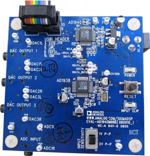 EVAL-AD1940MINIBZ, Evaluation Board for Evaluating the AD1940 SigmaDSP Audio Processor