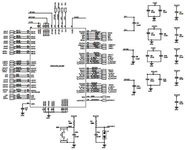 EVAL-ADAU1373, Evaluation Board Evaluating the ADAU1373 Audio Codec 1ADC/2DAC, 24-Bit Codec