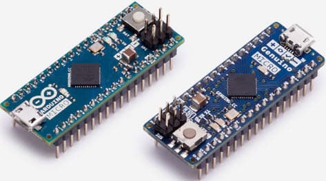 Arduino MICRO, Arduino Micro Development Board based on the ATmega32U4 MCU featuring a built-in USB which makes the Micro recognizable as a Mouse or Keyboard