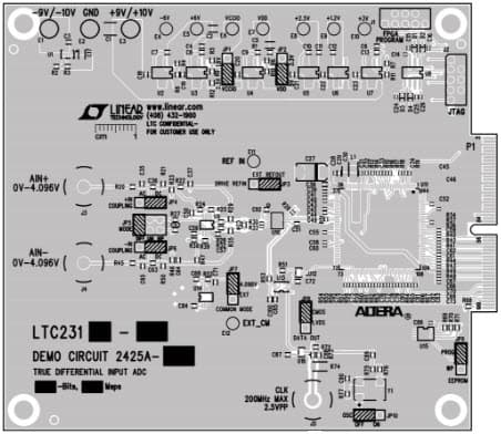 DC2425A-B, Demo Board Using LTC2310IMSE-16 16-Bit, 2Msps True Differential Input Serial SAR ADC