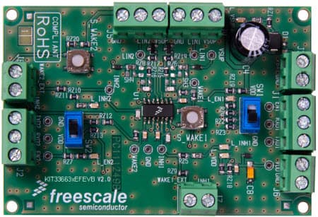 KIT33663LEFEVB, Evaluation Kit for MC33663ALEF 2.1/SAEJ2602 Dual LIN Transceiver