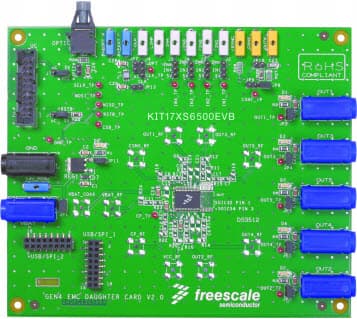 KIT08XS6421EKEVB, Evaluation Board features the MC08XS6421 Quad High Side Switch