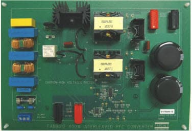 FEBFAN9611_S388V1, Evaluation Board based on FAN9611 400W Interleaved Dual-BCM PFC Controller