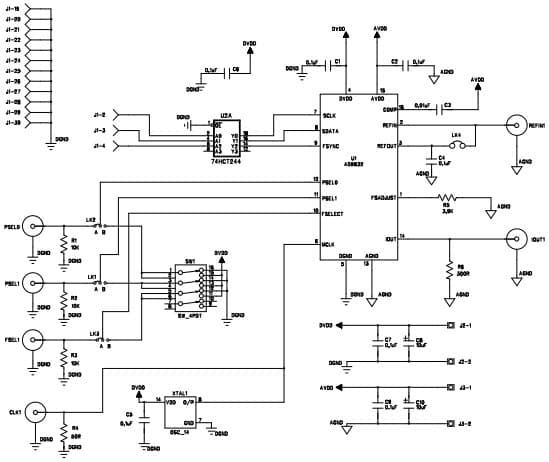 EVAL-AD9832EB, Evaluation Board for Evaluating the AD9832 Direct Digital Synthesizer