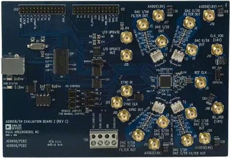 AD9959/PCBZ, Evaluation Board for Evaluating the AD9959 Direct Digital Synthesizer with 10-Bit DAC